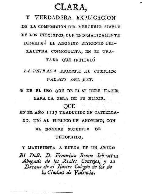 Página facsimilar sobre el mercurio de los filósofos y Francisco Bruno Sebastián, imagen 3